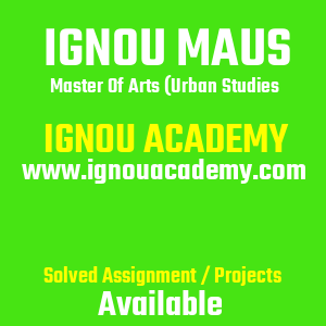 IGNOU MAUS SOLVED ASSIGNMENT 2025 2026